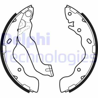 Billede af DELPHI LS1953 Bremsebakker 203 39 HYUNDAI: Matrix