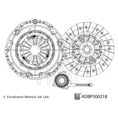 Billede af BLUE PRINT ADBP300218 Kobling i tre dele med centraludrykker, syntetsik fedt 241mm VOLKSWAGEN: Golf 7, Passat B7 Variant, Scirocco III