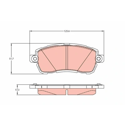 Billede af TRW GDB2176 Bremseklodser Ikke forberedt til slidindikator FORD: KA+ Sedan, Hatchback