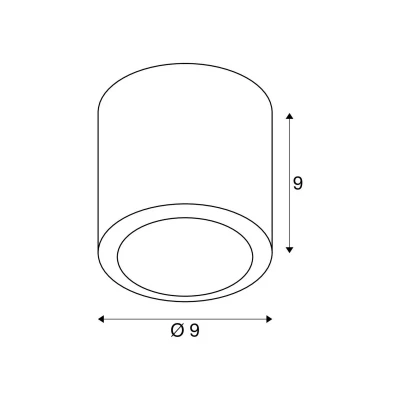 Billede af SLV LED loftlampe Oculus, messingfarvet 9 cm dæmpbar til varmt lys