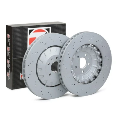 Billede af ZIMMERMANN 100.3375.70 Bremseskiver 400 38 6/5 5 112 ventileret, hullet, todelt bremseskive coatet legeret AUDI: Q7, A6 C8 Avant, A8