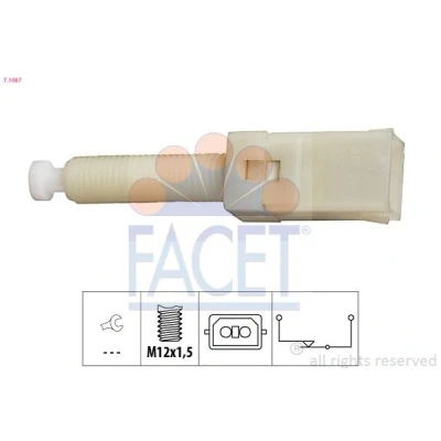 Billede af FACET 7.1087 Bremselyskontakt mekanisk M12x1,5 Made in Italy OE Equivalent AUDI: 80 B3
