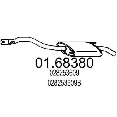 Billede af MTS 01.68380 Lydpotte 1620 VOLKSWAGEN: Transporter 4 Bus,