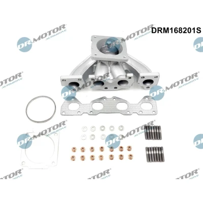 Billede af DR.MOTOR AUTOMOTIVE DRM168201S Udstødningsmanifold med pakninger befæstelsesmateriale, skruer PEUGEOT: 206 Hatchback, 307 Hatchback