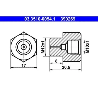 Billede af ATE 03.3510 0054.1 Adapter, bremserør