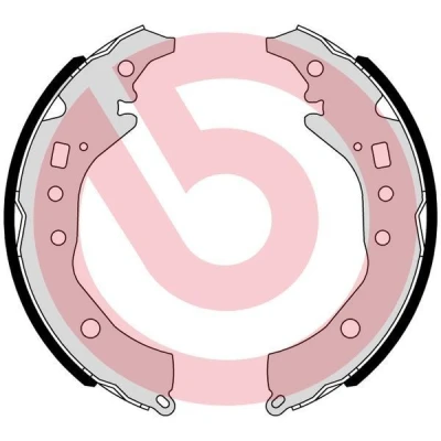 Billede af BREMBO S 83 571 Bremsebakker 229 37 TOYOTA: Yaris III Hatchback, II Hatchback