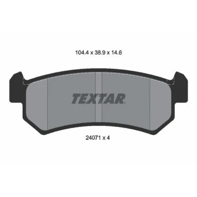 Billede af TEXTAR 2407101 Bremseklodser Ikke forberedt til slidindikator CHEVROLET: Nubira Stationcar, Lacetti Hatchback, Sedan