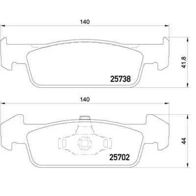 Billede af VAICO V21 0031 Bremseklodser Q+, original equipment manufacturer quality foraksel Ikke forberedt til slidindikator RENAULT: Clio 4, Twingo 3