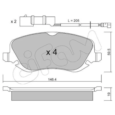 Billede af Bremseklodser CIFAM 822 529 0