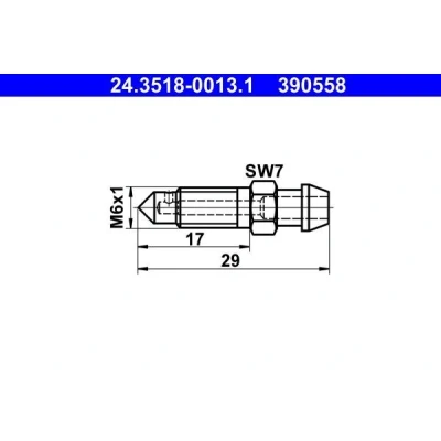 Billede af ATE 24.3518 0013.1 Udluftningsskrue/ ventil