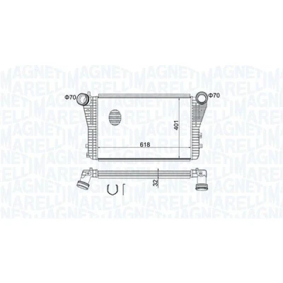 Billede af MAGNETI MARELLI 351319204030 Intercooler VOLKSWAGEN: GOLF 6, Touran I, SEAT: Leon II Hatchback, AUDI: A3 Hatchback