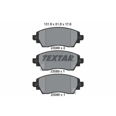 Billede af TEXTAR 2308801 Bremseklodser med akustisk advarsel for slid TOYOTA: Corolla VIII Liftback