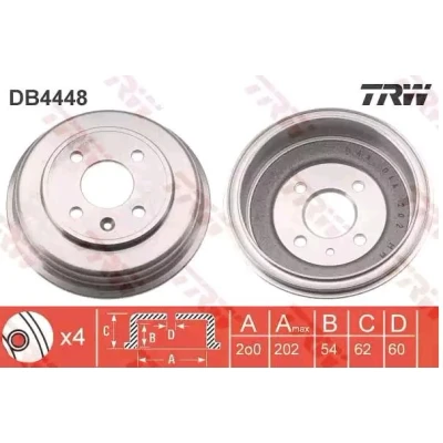 Billede af TRW DB4448 Bremsetromler 243,9 CHEVROLET: Aveo Hatchback