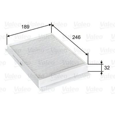 Billede af VALEO 715751 Kabinefilter Partikelfilter 258 189 31 CLIMFILTER COMFORT MERCEDES BENZ: C klasse T modell, Sedan, E modell
