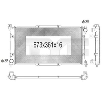 Billede af TYC 734 1003 Radiator 673 361 16 manuelt gear Loddet køleripper