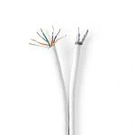 Billede af IEC (Coax) CAT6 Combi Kabel RG59 75 Ohm Dobbelt afskærmet Eca 50.0 m Runde Hvid Gaveæske