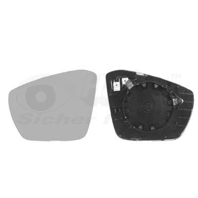 Billede af VAN WEZEL 7624837 Spejlglas venstre SKODA: Octavia 3 Combi