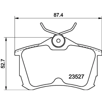 Billede af HELLA 8DB 355 009 511 Bremseklodser med akustisk advarsel for slid tilbehør HONDA: Accord 7 Limousine, Tourer, 6 Limousine