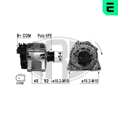 Billede af ERA 210860 Generator 14V 150A FORD: FIESTA 6, C Max 2, FOCUS 3 Turnier