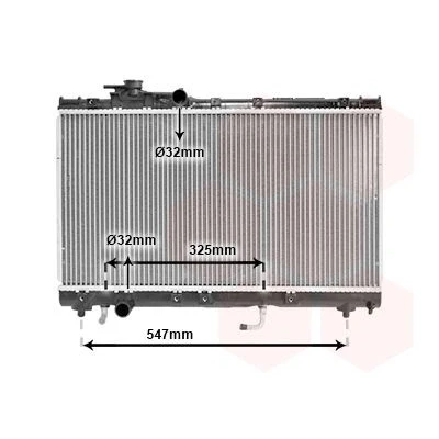 Billede af VAN WEZEL 53002350 Radiator Aluminium 350 638 25 Loddet køleripper TOYOTA: Celica VI Coupe