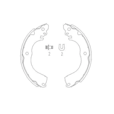 Billede af KAVO PARTS KBS 7416 Bremsebakker 203 30 MITSUBISHI: Mirage / Space Star Hatchback