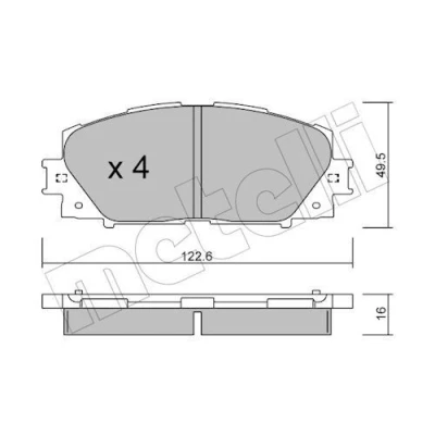 Billede af Bremseklodser METELLI 22 0745 1