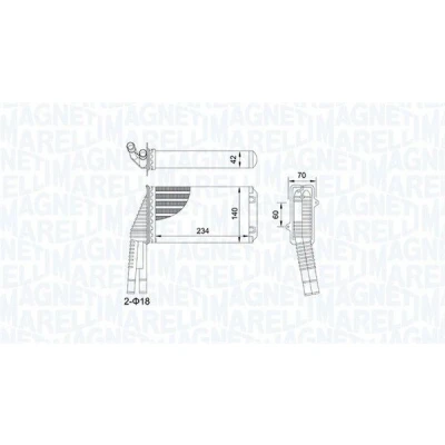 Billede af MAGNETI MARELLI 350218467000 Varmeveksler TOYOTA: Aygo