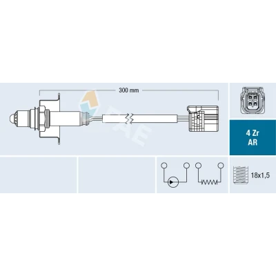Billede af FAE 75622 Lambdasonde HONDA: ACCORD 8, 8 Kombi, FR V