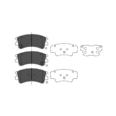 Billede af KAVO PARTS KBP 4512 Bremseklodser med akustisk advarsel for slid MAZDA: 6 Stationcar, Hatchback, Sedan