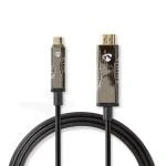 Billede af Aktiv Optisk USB kabel Type C HDMI Stik 18 Gbps 10.0 m Runde PVC Sort Gaveæske