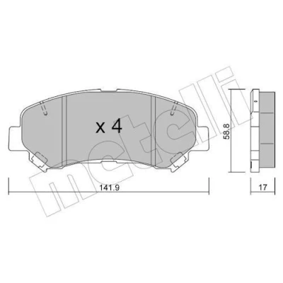 Billede af Bremseklodser METELLI 22 0792 0