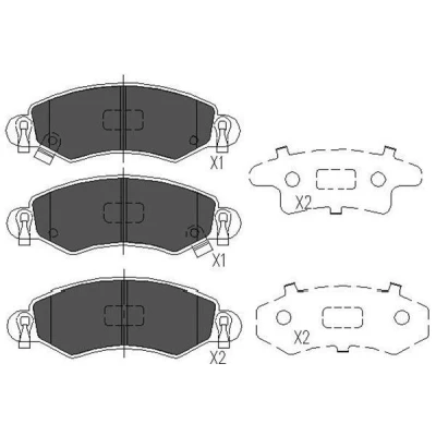 Billede af KAVO PARTS KBP 8508 Bremseklodser med akustisk advarsel for slid SUZUKI: IGNIS 2, Wagon R+ II Hatchback, I OPEL: Agila A