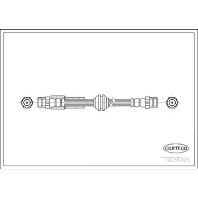 Billede af CORTECO 19035325 Bremseslange bagaksel 521 VOLKSWAGEN: Passat B5 GP Variant, Caddy 3, Sedan