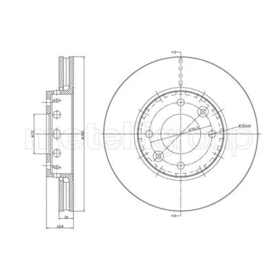 Billede af Bremseskive METELLI 23 1355C