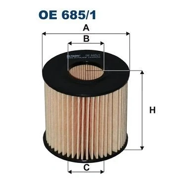 Billede af FILTRON OE 685/1 Oliefilter Filterindsats TOYOTA: RAV4 IV SUV, III Corolla X Sedan, LEXUS: RX II