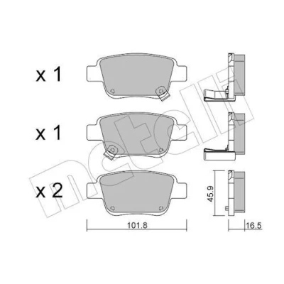 Billede af Bremseklodser METELLI 22 0451 0