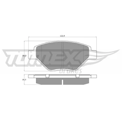 Billede af TOMEX brakes TX 13 53 Bremseklodser foraksel RENAULT: MEGANE 2 Stufenheck,