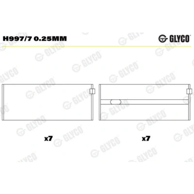 Billede af GLYCO H997/7 0.25mm Krumtapakselleje