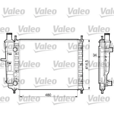 Billede af VALEO 732788 Radiator Aluminium 480 415 34 Mekanisk fuget køleripper