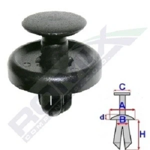 Billede af ROMIX B25837 Clips, side /beskyttelseslister TOYOTA: Avensis III Stationcar, II Station Wagon