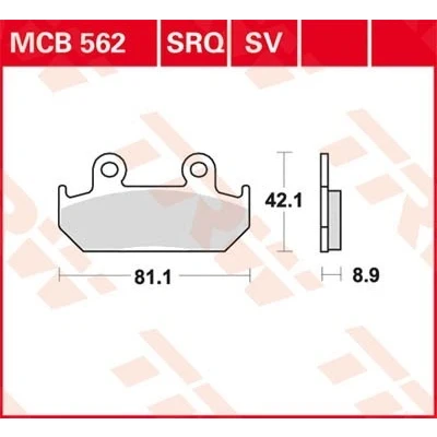 Billede af TRW Sinter Street MCB562SV Bremseklodser