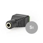 Billede af CCTV sikkerhed stik 3 vejs terminalblok 3,5 mm Jack Hun Grøn / Sort