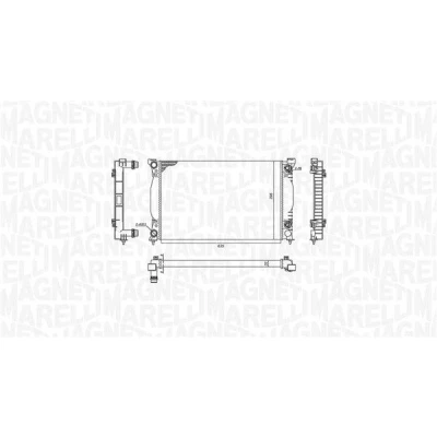 Billede af MAGNETI MARELLI 350213196600 Radiator 635mm 396mm 32mm Mekanisk fuget køleripper AUDI: A4 B7 Sedan, A6 C5 Avant, B6 Avant