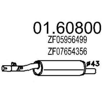 Billede af MTS 01.60800 Lydpotte 1400, 940 FIAT: Ducato I Ladvogn/Chassis