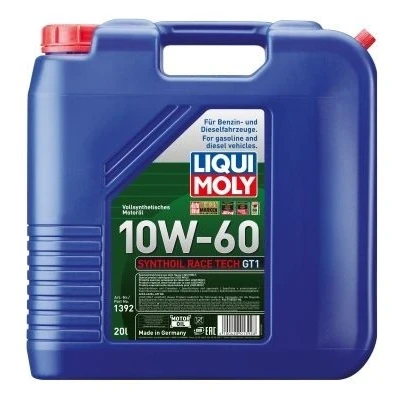 Billede af Liqui Moly Synthoil Race Tech GT1 10W 60 20l Motorolie 1392 NISSAN: Qashqai 2, / Qashqai+2 I, MICRA 4, RENAULT: MEGANE 3 Grandtour