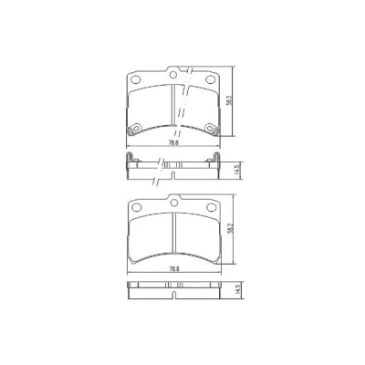 Billede af MAPCO 6726 Bremseklodser foraksel DAIHATSU: CUORE 6