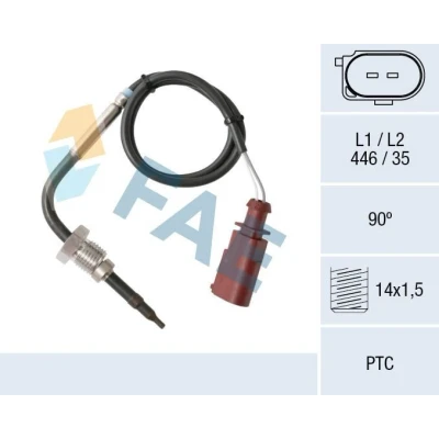 Billede af FAE 68011 Sensoren foran partikelfilter SKODA: Superb II Stationcar, Hatchback, VOLKSWAGEN: Golf 5, SEAT: Altea XL