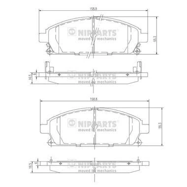 Billede af Bremseklodser NIPPARTS J3601071