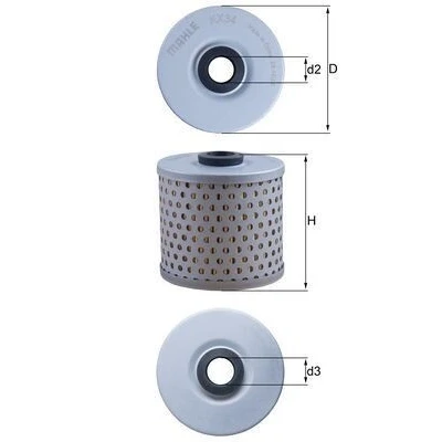 Billede af MAHLE ORIGINAL KX 34 Brændstoffilter Filterindsats