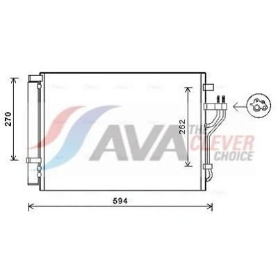 Billede af PRASCO HY5280D Kondensator med tørrer 13,0 8,4 Aluminium 534